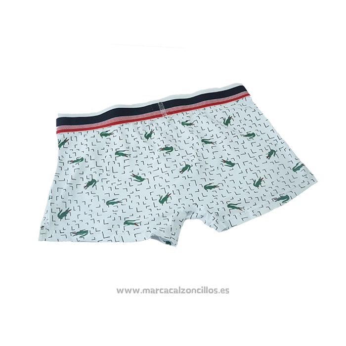 Boxer Lacoste Hombre Prints Colors Blanco Verde